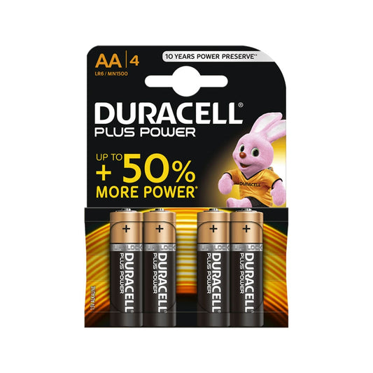 Duracell Plus AA Batteries 4 pack - 