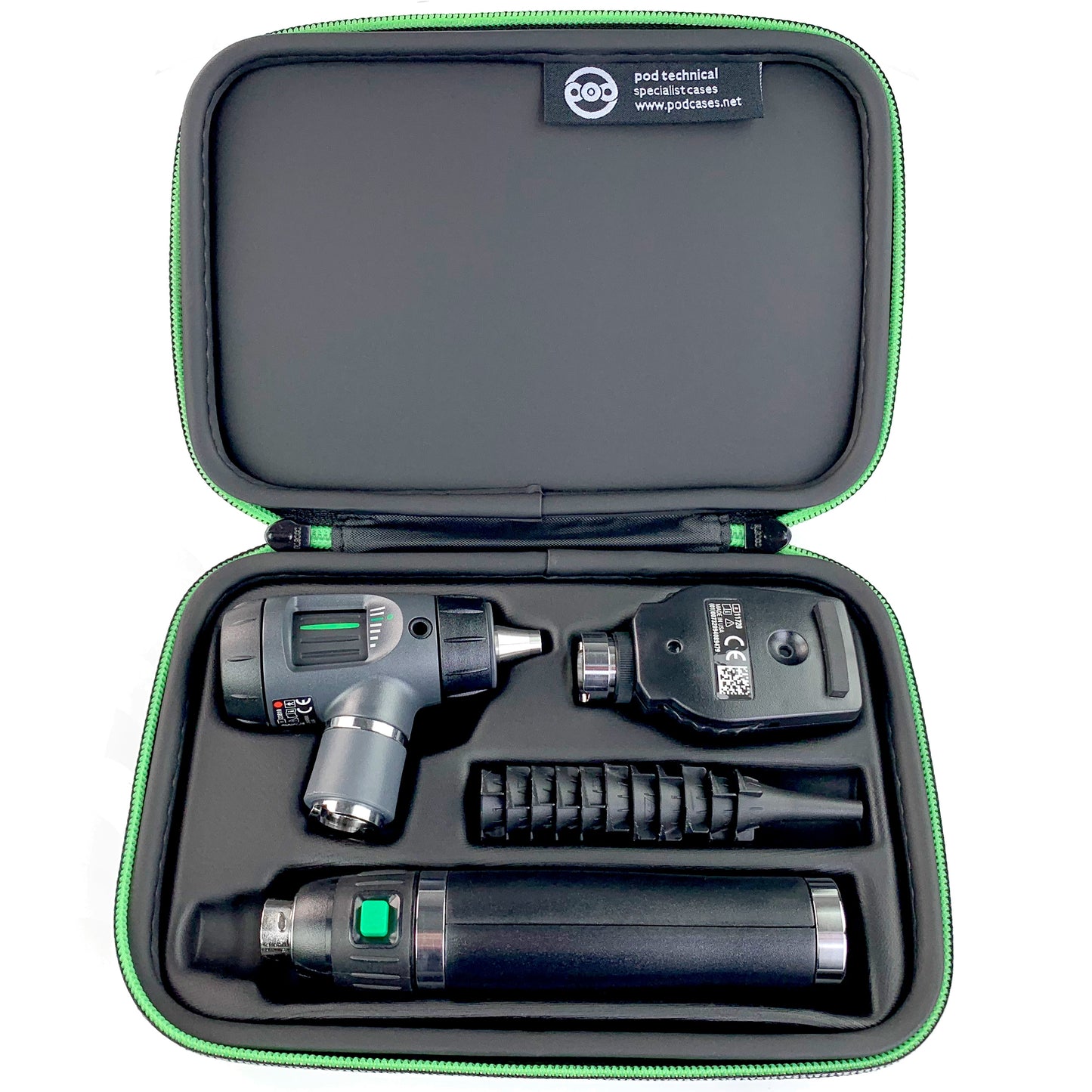 Premium Hard Carry Case for Welch Allyn Otoscope & Ophthalmoscope diagnostic sets - Pod Technical