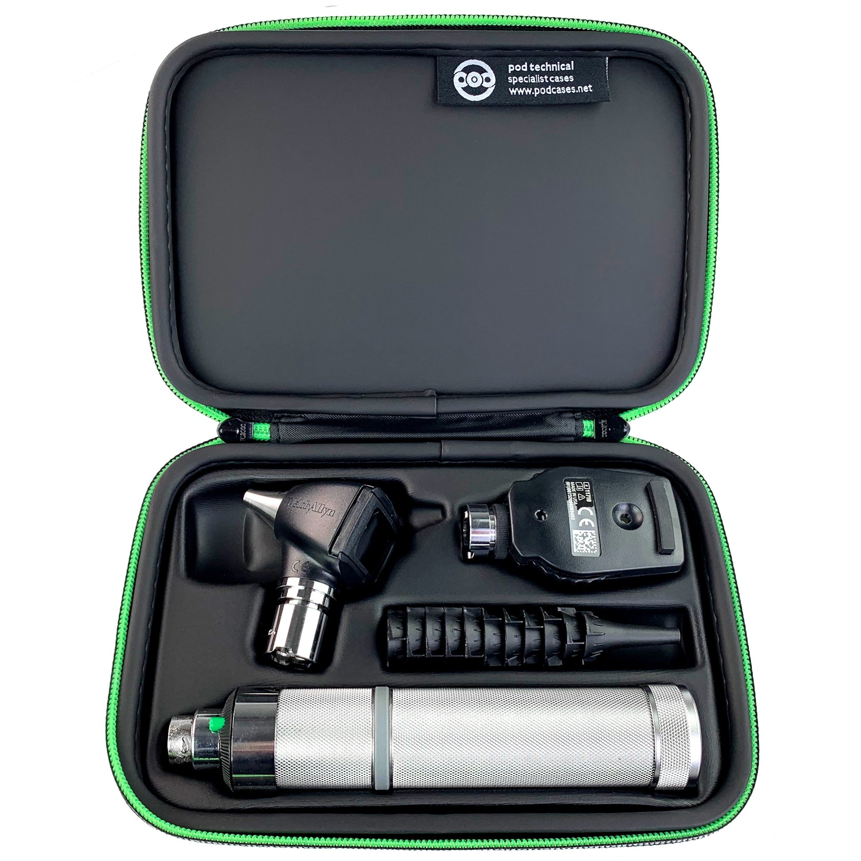 Premium Hard Carry Case for Welch Allyn Otoscope & Ophthalmoscope diag