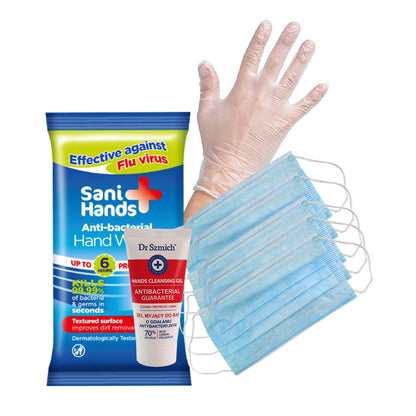PPE Pack - Gloves/Masks/Hand Gel/Wipes - Medisave Professional