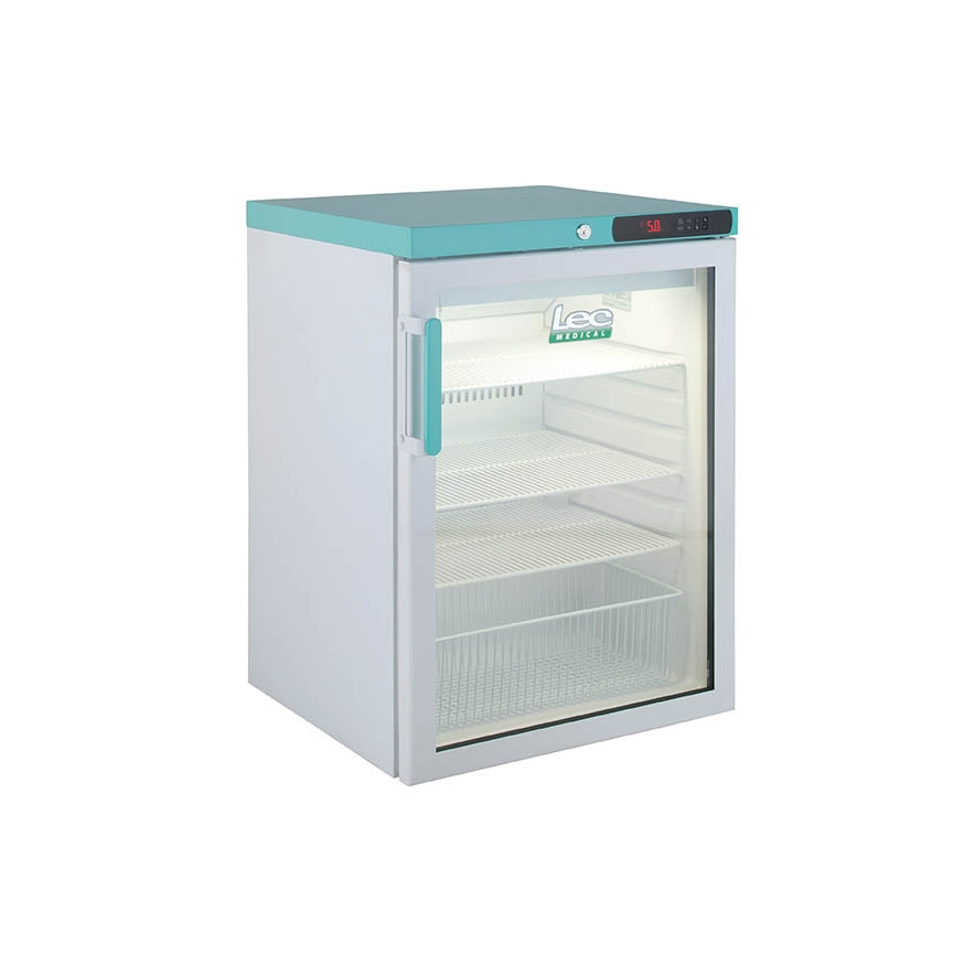 Lec PPG158UK-DLK - 158L Under-Counter Glass Door Refrigerator - Digital Door Lock - Lec