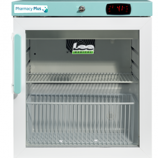Lec Fridge 47L - Pharmacy Refrigerator - Under Counter Glass Door - Bluetooth PPGR47BT-UK
