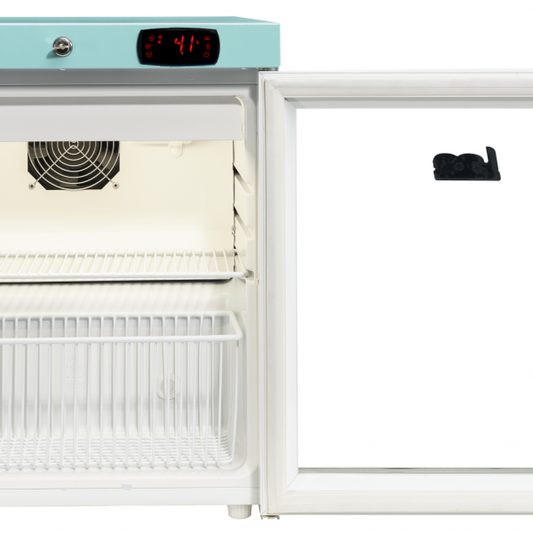 Lec Fridge 47L - Pharmacy Refrigerator - Under Counter Glass Door - Bluetooth PPGR47BT-UK