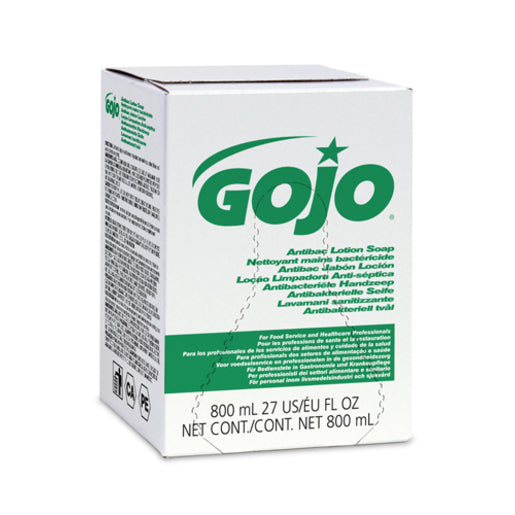 GoJo Antibacterial Bag-in-Box Soap- 800ml - Case of 6 - Bunzl Catering Supplies