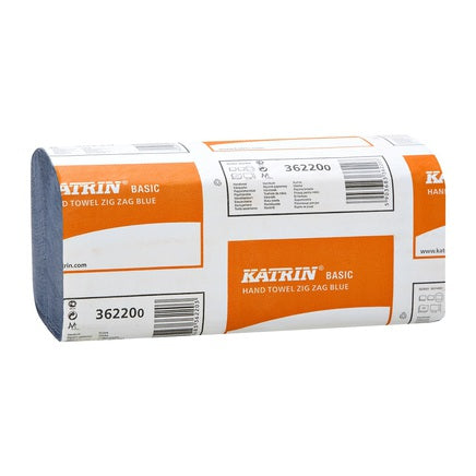Katrin Blue Hand Towel 1Ply - Case of 5000 - Bunzl Catering Supplies