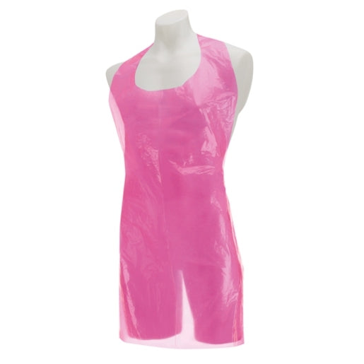 Premier Disposable Plastic Aprons Roll - Pink x 200 - Shermond