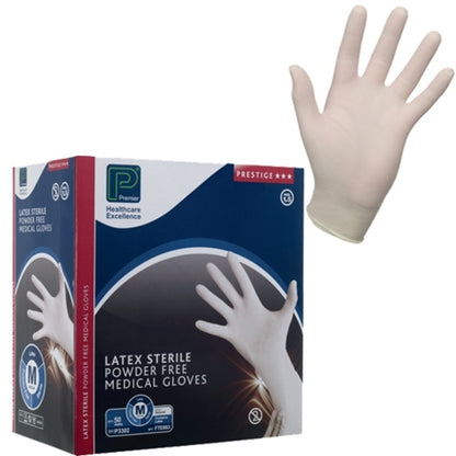 Premier Sterile Latex Exam Gloves (S) - 50 Pairs - Premier