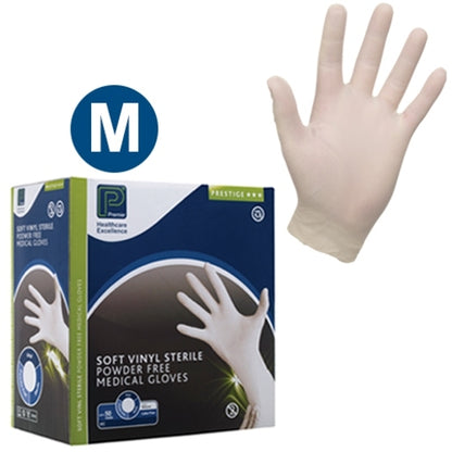 Premier Clear Soft Vinyl Examination Gloves - Powder Free (M)