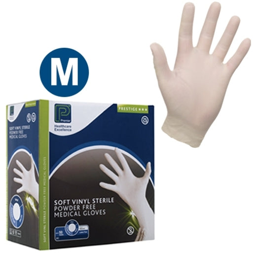Premier Sterile Soft Vinyl Examination Gloves (S) - Premier
