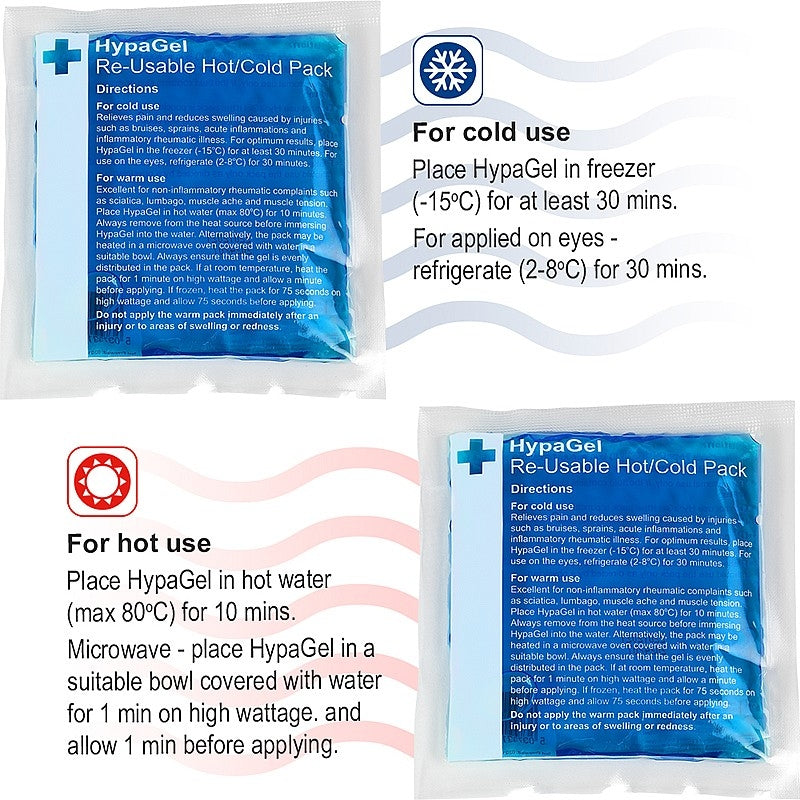 HypaGel Hot/Cold Therapy Pack, Assorted Pack of 3 - Safety First Aid