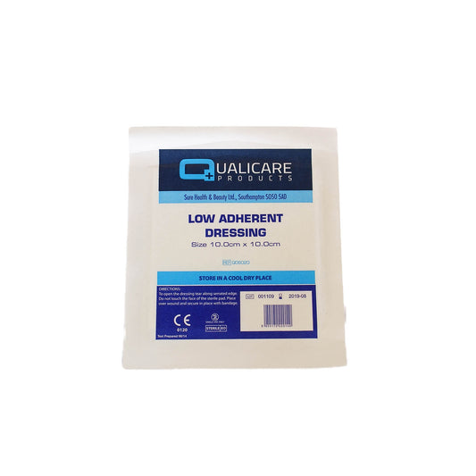 Low adherent dressing 10cm x 10cm (pk 100) - Medisave UK