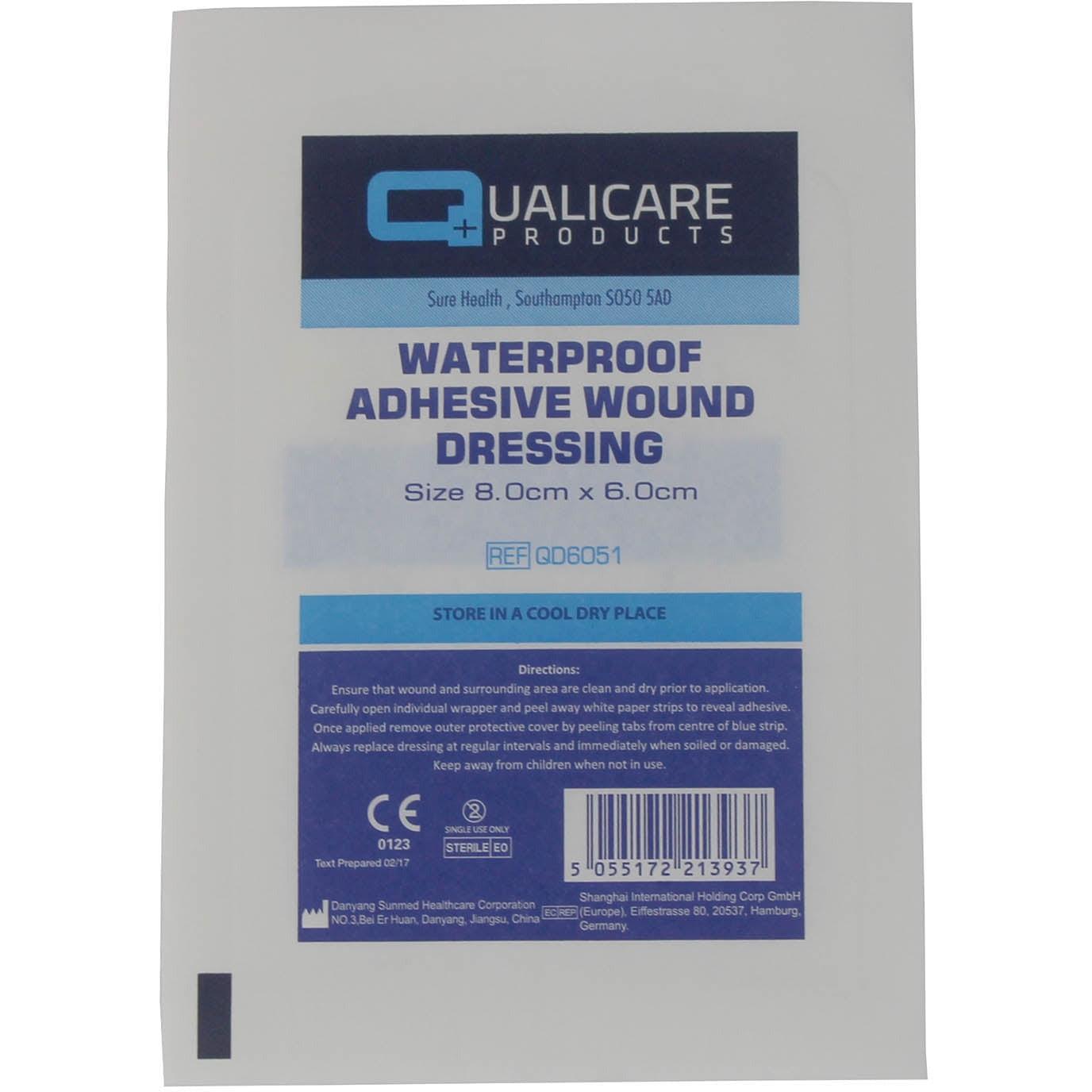 Waterproof Adhesive Wound Dressing 8cm x 6cm – Medisave UK