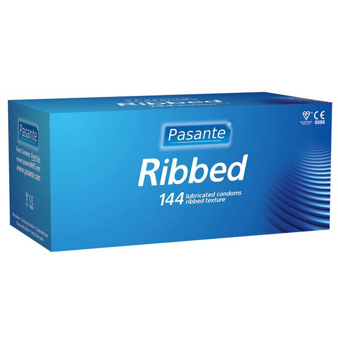 Pasante Ribbed Condoms x 144