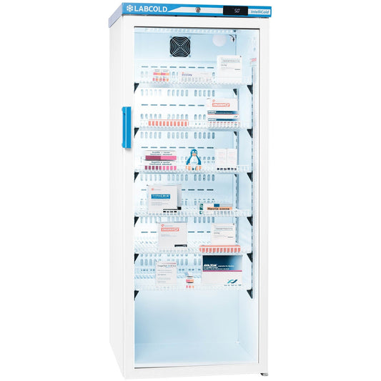 Labcold Glass Door RLDG1019 Free Standing Pharmacy & Vaccine Refrigerator - 340 Litre - Clearance - Labcold