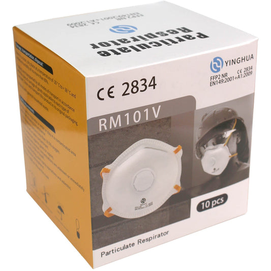 FFP2 Moulded Cup Respirator Face Mask x 10 - Valved - Discontinued