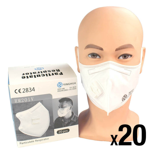 FFP2 Respirator Face Mask x 20 - Valved - Discontinued