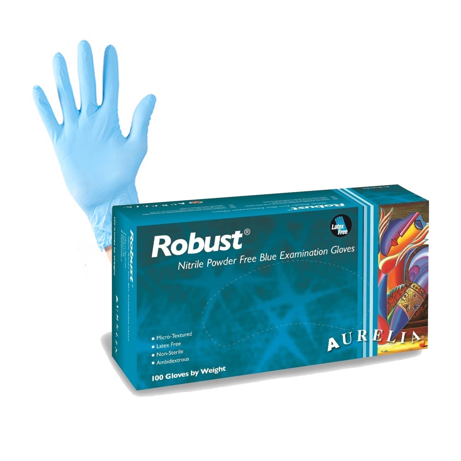 Aurelia Robust Nitrile Powder Free Examination Gloves - XS - Box of 100 - Aurelia Gloves