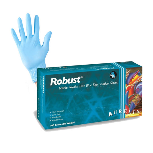 Aurelia Robust Nitrile Powder Free Examination Gloves - XS - Box of 100 - Aurelia Gloves