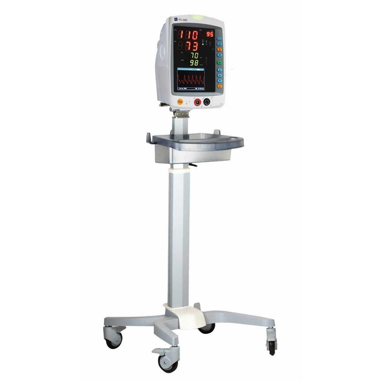 Rolling Stand with Basket and Multi-Fit Mounting Plate (to fit Creative & Nonin Table-top Monitors) - ProAct