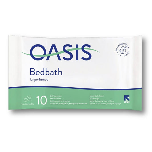 Oasis Bed Bath Wipes Unscented - Pack of 10 - Discontinued