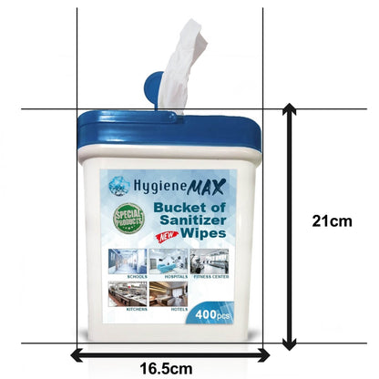 Hygiene Bucket & Alcohol Wipes 75% - 400 Wipes (EN1500) - Discontinued