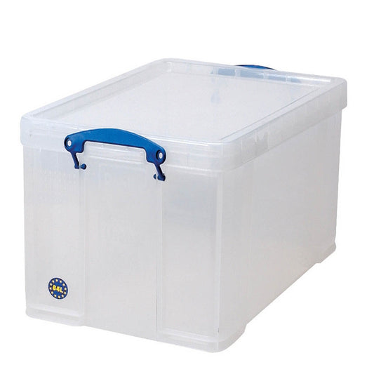 Really Useful 84L Plastic Storage Box W710xD440xH380mm Clear - Discontinued