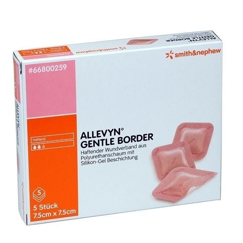 Allevyn Gentle Border Dressing 7.5cm x 7.5cm per 10 - Axis Medical