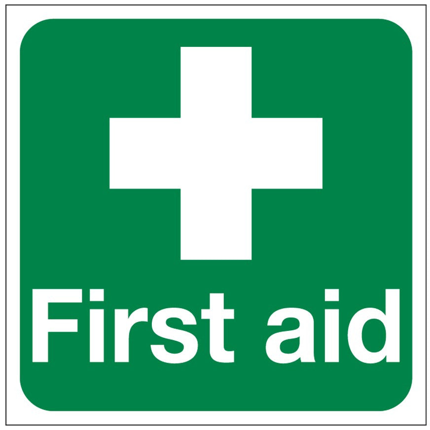 First Aid Sign - Vinyl - 150 x 150mm