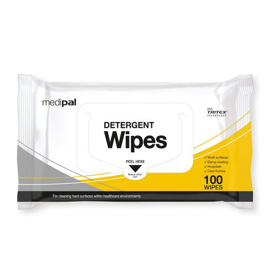 Medipal Detergent Surface Wipes - Pack of 100 - MediPal