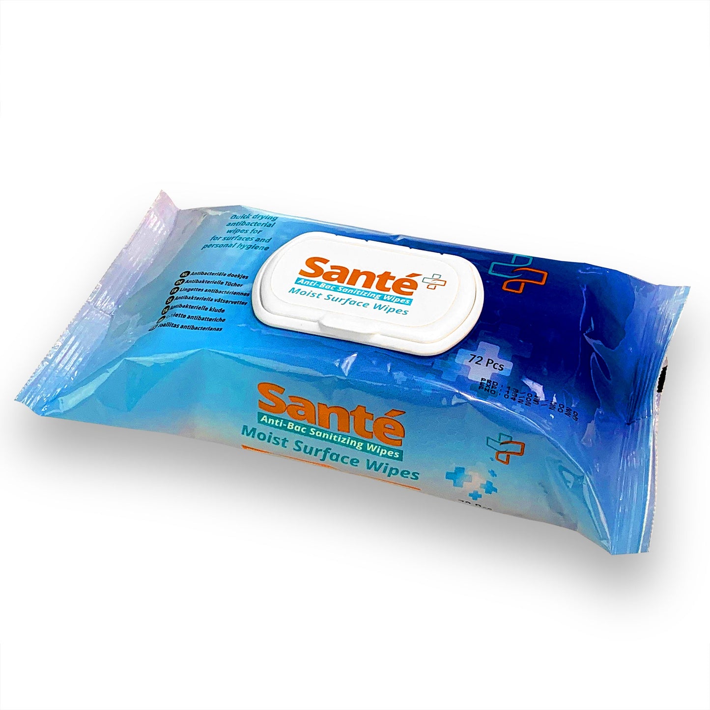 Santé Moist Antibacterial Sanitising Wipes - Pack of 72 Wipes - Discontinued
