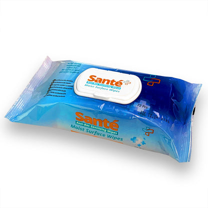 Santé Moist Antibacterial Sanitising Wipes - Pack of 72 Wipes - Discontinued