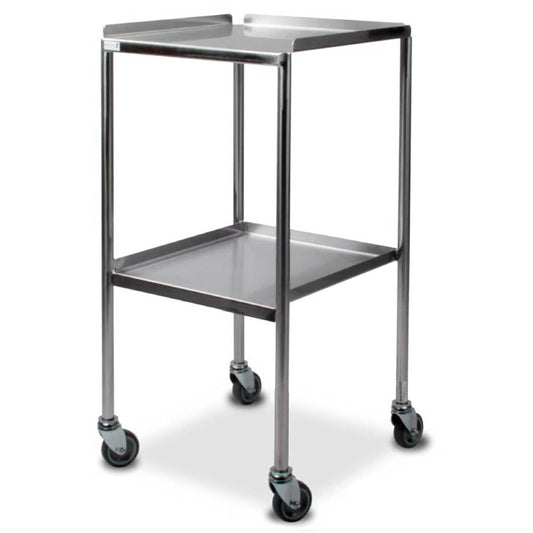 Dressing Trolley - Stainless Steel Fixed Shelves - Sides Up - 615 x 465 x 885mm - Bristol Maid