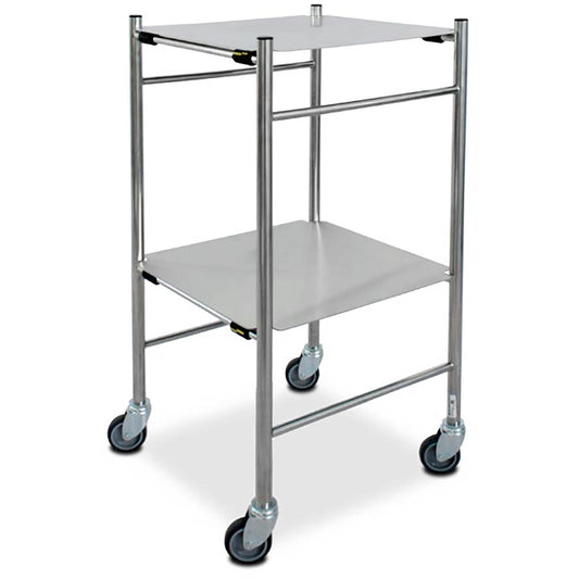 Dressing Trolley - Stainless Steel - Removable Shelves - 465 x 465 x 885mm - Bristol Maid