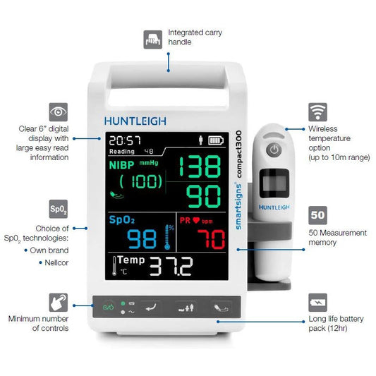 Smartsigns Compact 300 Monitor NiBP, Pulse, Sp02 and Temperature
