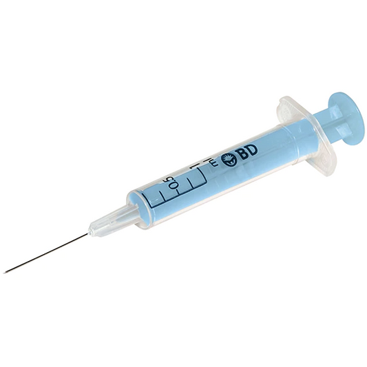 BD Flu+ syringes, 25G, 0.25-1ml, 16mm length, 5/8", Orange , Box of 200 - Becton Dickinson