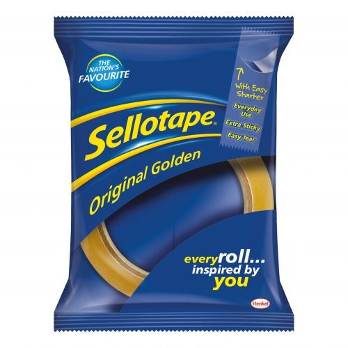 Sellotape Original Golden Tape 24mmx33m (Pack of 6) - Sellotape