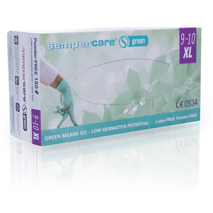 Nitrile Gloves Sempercare Green- Extra Large x 180 - SemperMed