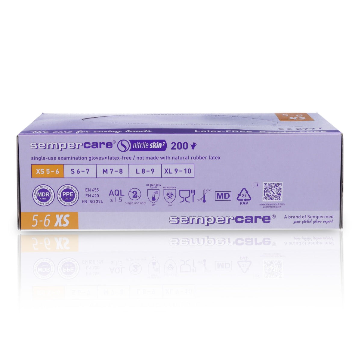 Nitrile Gloves Sempercare Skin2 - Extra Small x 200 - SemperMed