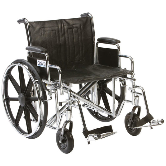 Sentra EC Wheelchair With Footrests 26" - Drive Medical