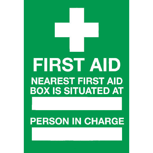 First Aid Signage - Location & First Aider, Vinyl