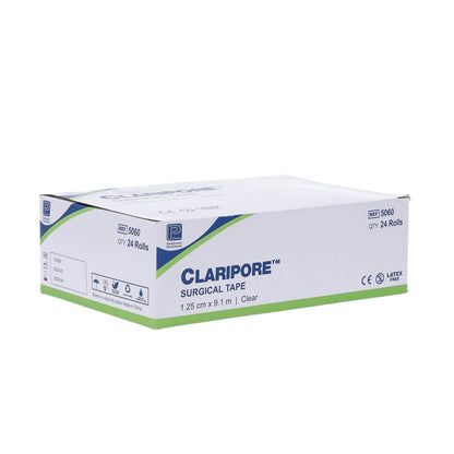 Transparent Surgical Tape 1.25cm x 9.1m - 24 Rolls - Shermond