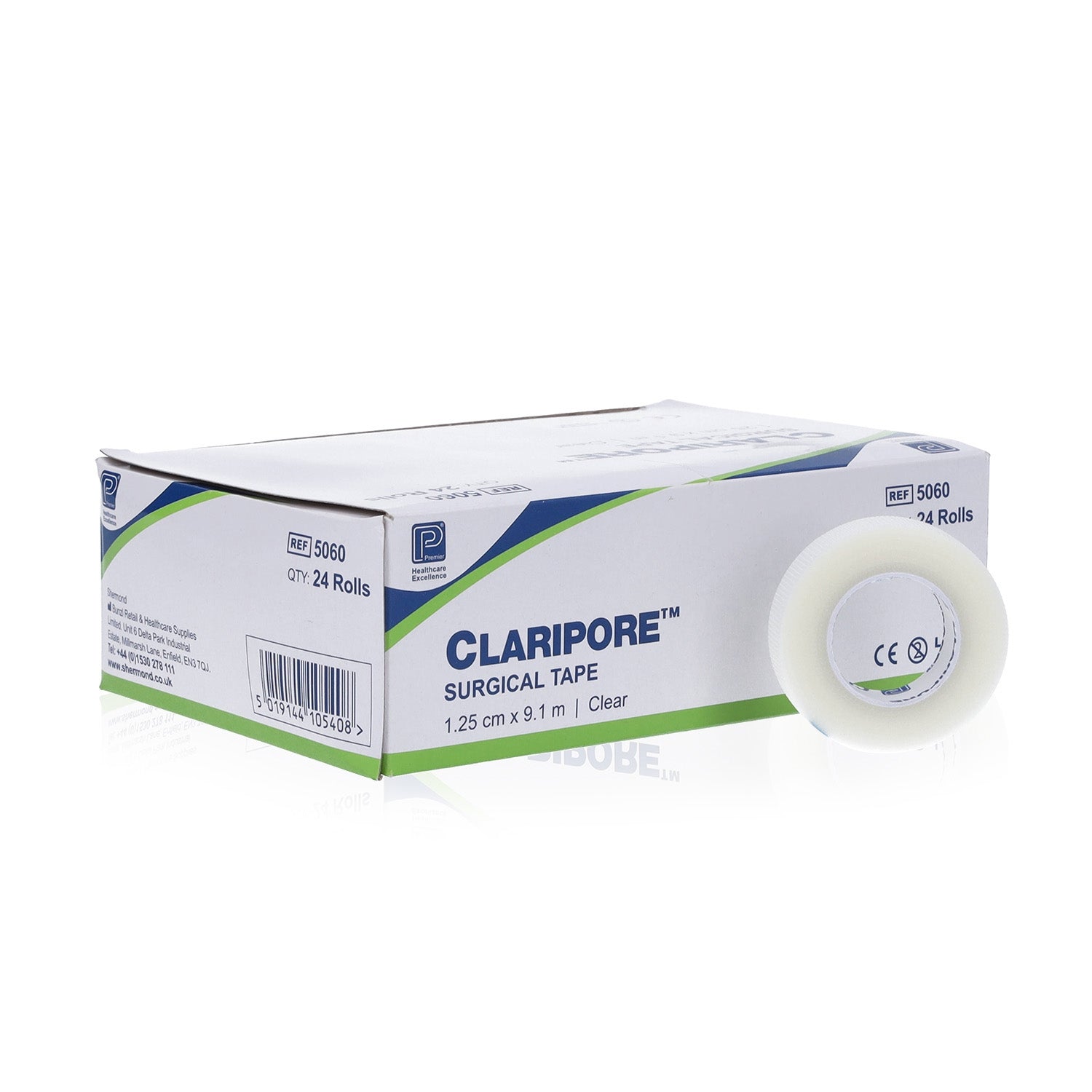 Transparent Surgical Tape 1.25cm x 9.1m - 24 Rolls - Shermond