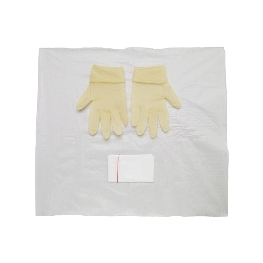 Polyfield Dressing Aid Pack - (White) Large - With Latex Powder-Free Large Glove - Single