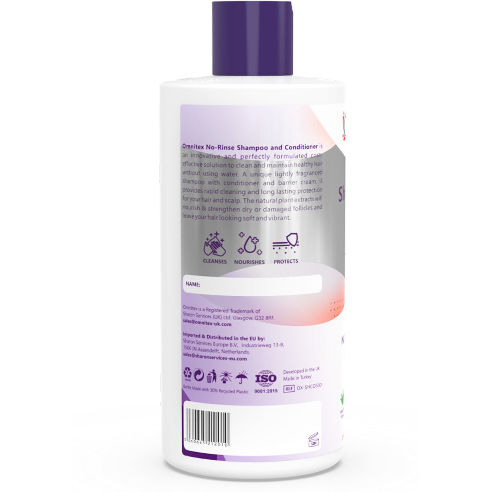 No Rinse Shampoo & Conditioner 500ml - Omnitex - Omnitex