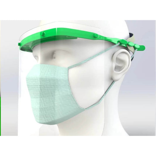 Face Shield x1 - Green [EN166] [Reusable] [Replaceable Visor] - Sheffshield