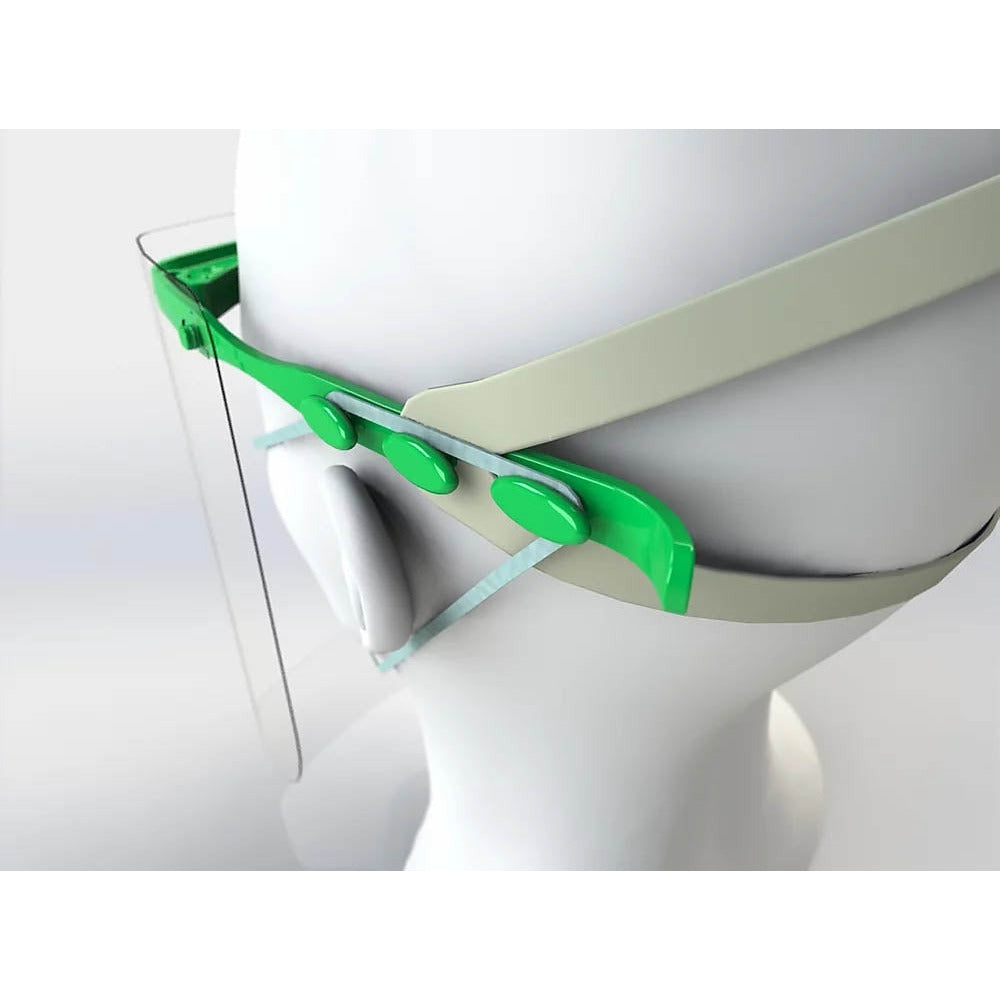 Face Shield x1 - Green [EN166] [Reusable] [Replaceable Visor] - Sheffshield