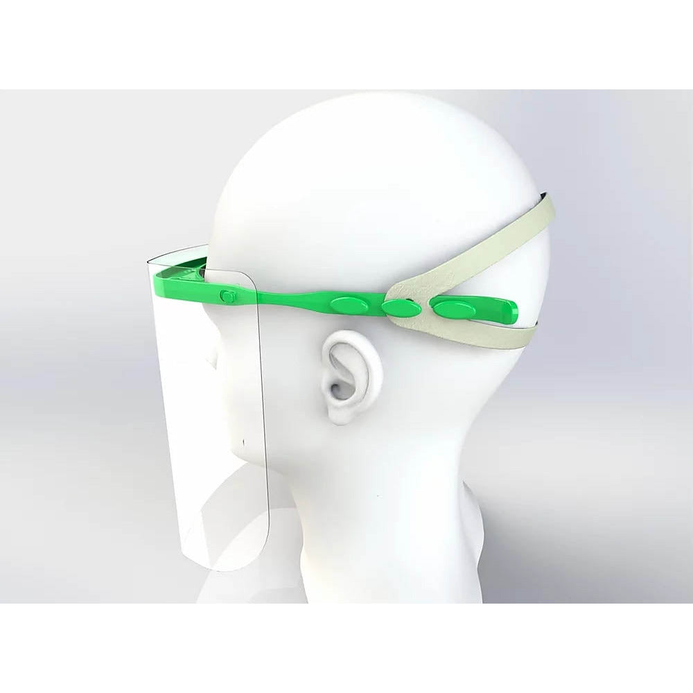 Face Shield x1 - Green [EN166] [Reusable] [Replaceable Visor] - Sheffshield