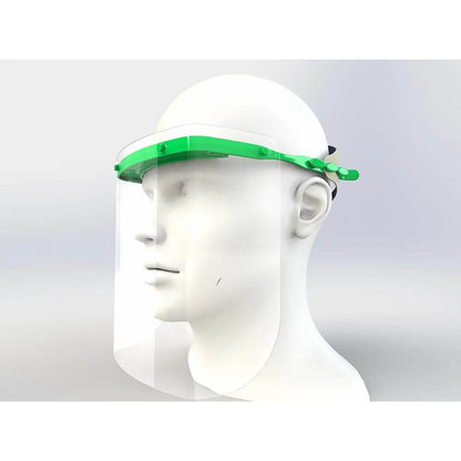 Face Shield x1 - Green [EN166] [Reusable] [Replaceable Visor] - Sheffshield