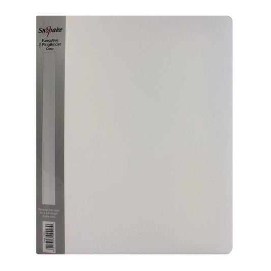 Snopake Executive Ring Binder - 25mm A4 Clear - 13371 - Vow