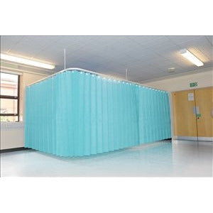 Disposable Curtains Universal Fit Large 7200mm x 2000mm - Sky Blue - Single - Opal Health